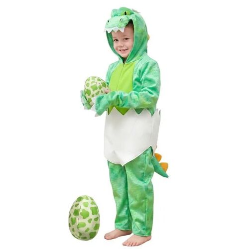 Déguisement Enfant Pyjama Kigurumi Dragon Vert Dinosaure 2-3 Ans 92-98 Cm Une-Pièce Soft Polar Capuche 3d Zip Ou Boutons Manches
