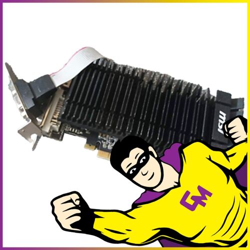 Carte Graphique MSI Nvidia GeForce GT610 1Go GDDR3 PCIe HDMI DVI VGA Low Profile