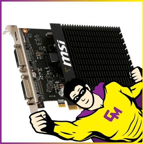Carte Graphique MSI Nvidia GT710 2Go GDDR3 PCIe Micro HDMI DVI DVI High Profile