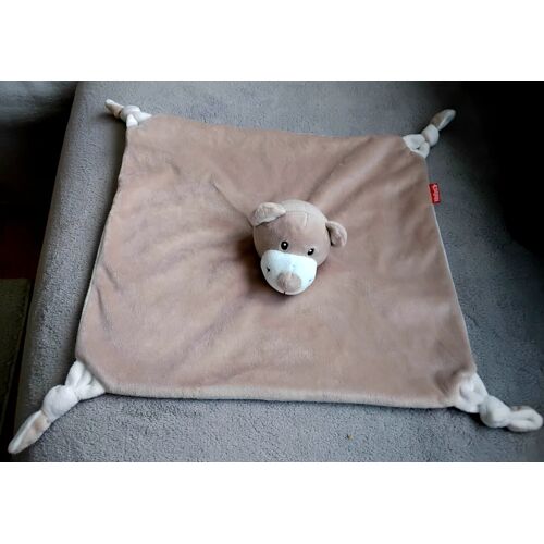Doudou plat ours beige marron blanc MINIFEET