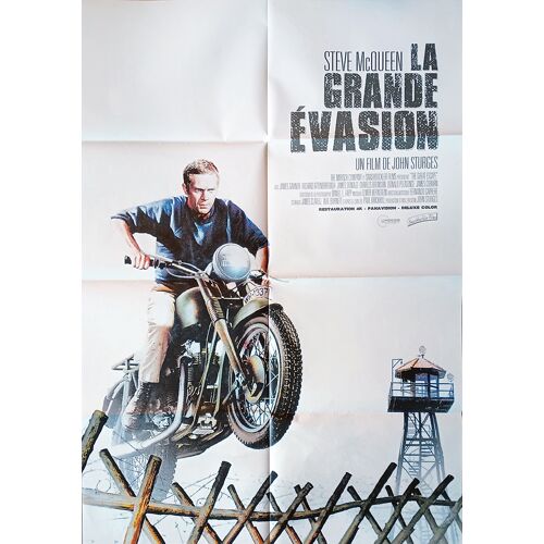 La Grande Évasion (The Great Escape) - Véritable Affiche De Cinéma Pliée -Format 70x100 Cm - De John Sturges Avec Steve Mcqueen, James Garner, Richard Attenborough, Charles Bronson-1963 Ressortie 2019