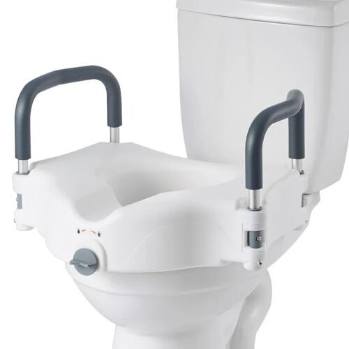 Réhausseur De Toilette-Duoku-Avec Accoudoirs, Capacité 136,1 Kg, Siège Élevé De 12,7 Cm, Poignées Confortables 