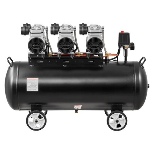 Compresseur à Air 100 L-Duoku-avec Réservoir sans Huile, Puissance de 3 kW, Peinture au Pistolet et Clouage de Bois