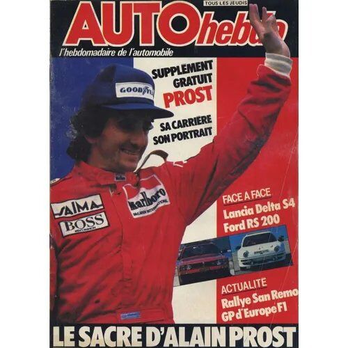 Auto Hebdo 492 De 1985 San Remo,Honda Today,Lancia Delta S4,Ford Rs200,Mercedes Classe S,Ital Design Maya,Europe F1,Ledenon Production