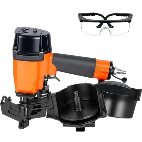 Cloueuse Pneumatique à Rouleau CN45N-Duoku-pour Toiture et Bardage, Compatible avec Clous de 19-45 mm à 15°, Clouage Efficace