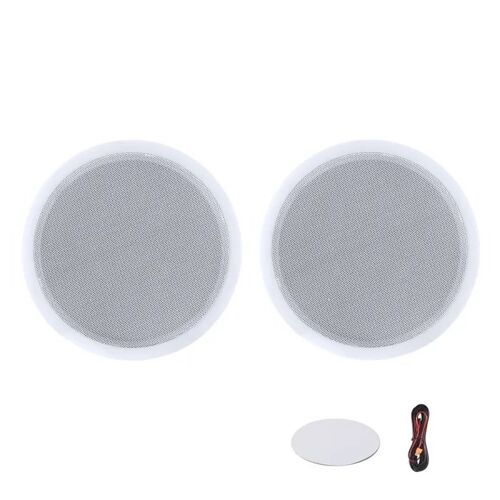 Enceinte Encastrable Plafond Bluetooth 203,2 mm-Duoku-Paire 2 voies à Montage Affleurant, Puissance Crête Unique 50 W