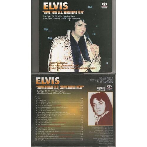 Elvis Presley Something Old Something New Cd 26/1/74 Las Vegas Opening Show