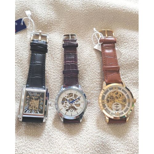 Lot De 3 Montres Automatiques Squelette Homme - Neuves Avec Étiquettes