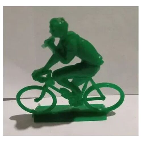Figurine - Jeu Vélo Flash - Cycliste Assoiffé - En Plastique - Monobloc - Vert - Petites Roues