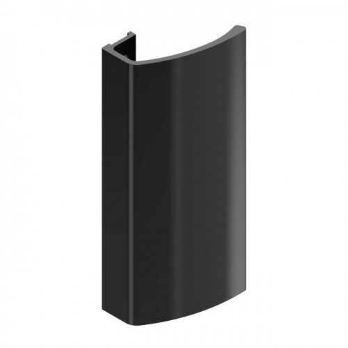 Poignée de tirage incurvée pour portail - aluminium - anthracite- hauteur 200 mm TIRARD