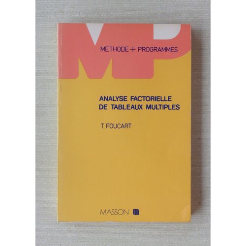 Analyse Factorielle De Tableaux Multiples