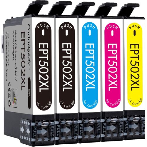 KALANKA-502 XL Cartouche Compatible avec Epson 502 502XL Cartouches d'encre, pour Expression Home XP-5100 XP-5105 XP-5150 XP-5155, Workforce WF-2860 WF-2865 WF-2880 WF-2885 / DWF