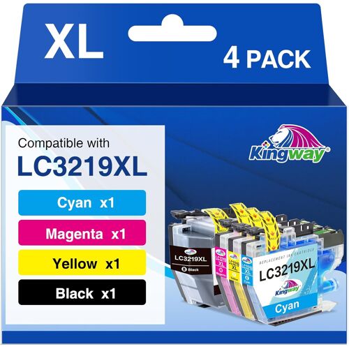 KALANKA-LC3219XL LC3217 Cartouches d'encre Compatible pour Brother LC3219 XL LC3217 3219XL avec Brother MFC-J5335DW J5330DW J6930DW J5730DW J6530DW J5930DW J6935DW, 4 Pack