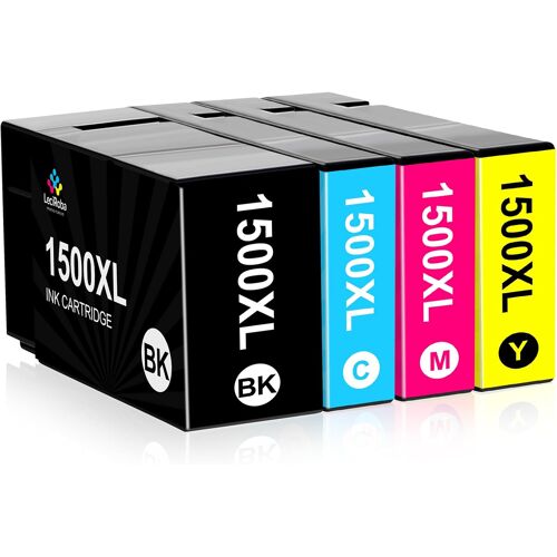 KALANKA-1500XL Cartouches d'encre compatibles avec Canon PGI-1500XL 1500XL avec imprimante Canon Maxify MB2000 MB2050 MB2150 MB2155 MB2300 MB2350 MB2750 MB2755 (1-Noir, 1-Cyan, 1-Magenta, 1-Jaune)