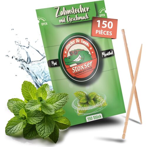 Kalanka-Lot De 150 Cure-Dents Avec Goût Menthe/Menthol - Goût Révolution - Cure-Dents - Sans Chewing-Gum - Convient Pour Le Dentifrice, Le Détartrant - Fil Dentaire - Sans Sucre