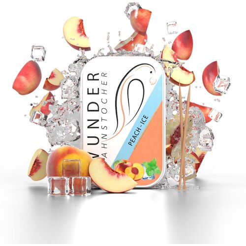 Kalanka-Wunder Cure-Dents - Pêche-Glace - 100 Cure-Dents Aromatisés - Cure-Dents Pêche-Glace - Contre La Mauvaise Haleine - Haleine Fraîche - Hygiène Bucco-Dentaire
