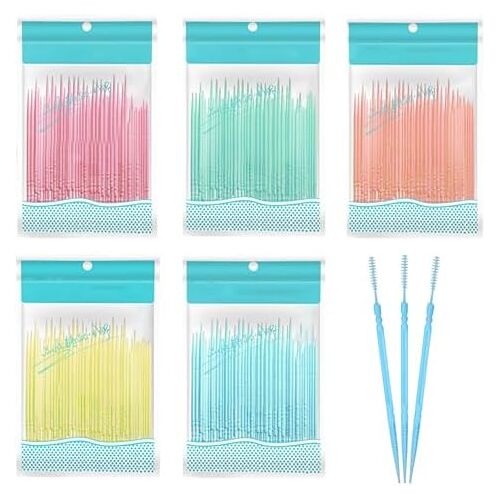 KALANKA-ERNZI 500 Cure-Dents en Plastique - Idéal pour l'Entretien Buccal à la Maison ou dans les Hôtels - Nettoyage Facile des Espaces Interdentaires