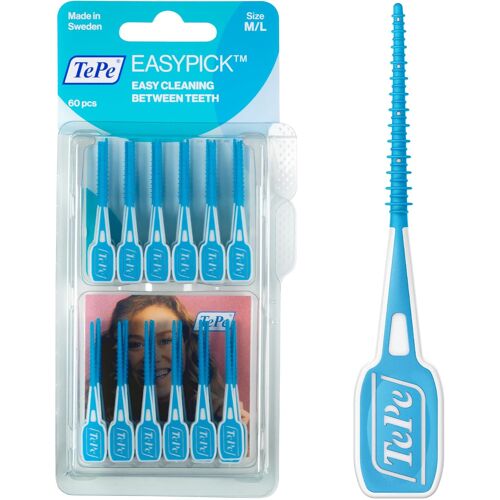 Kalanka-Easypick Cure-Dents, Bleu, Iso M-L, 60pcs, Élimine La Plaque Dentaire, Nettoyage Efficace Entre Les Dents, Cure-Dents Éco-Responsables Pour Les Petits Espaces 