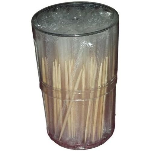 Kalanka-57201 Lot De 200 Cure-Dents Emballés Individuellement, Cure-Dents, Pic Apéro, Bois, 6,5 Cm, Blanc