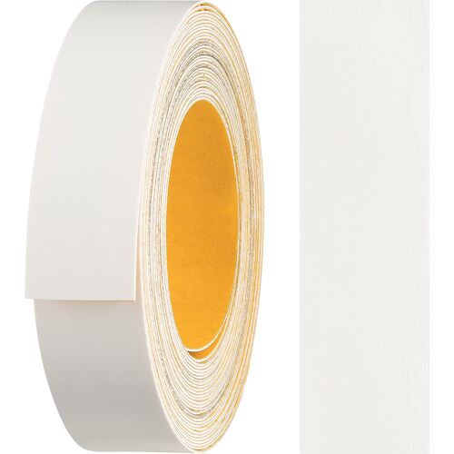 KALANKA-ruban de chant en mélamine autocollant 18 mm x 5 m I ruban de chant pour meubles I maintien sûr sans repassage I chant I placage pour étagères/panneaux en bois blanc