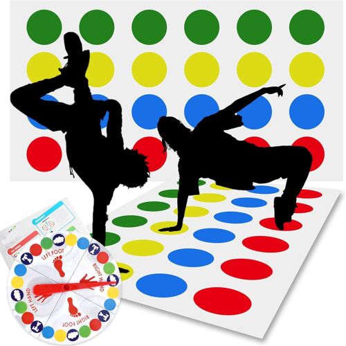 Kalanka-Twister Jeux Pour Enfants, Jeu De Twister Avec Tapis De Sol, Twister Junior,Jeu De Societe Enfant, Jeux Anniversaire Enfants, Convient Pour Le Divertissement Intérieur Et Extérieur
