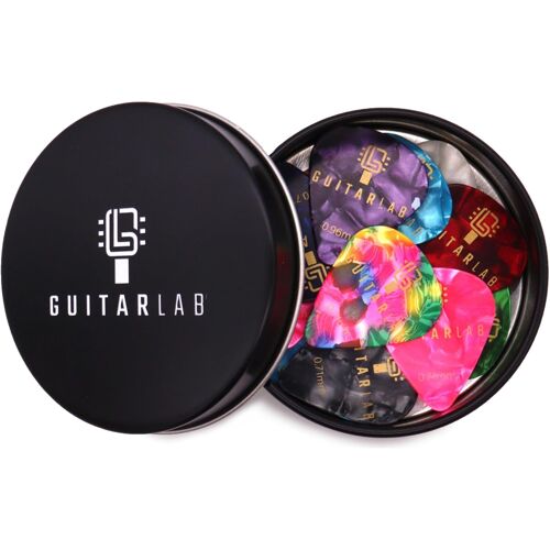 Kalanka-- 18 Médiators Pour Guitare Dans Une Boîte Cadeau, Médiators En Celluloïd Pour Guitare Electrique, Acoustique, Basse Ou Ukulélé, 0.46mm, 0.71mm Et 0.96mm, Accessoires Pour Guitare
