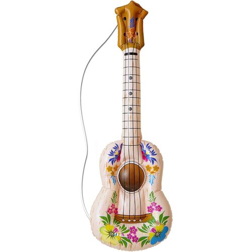 Kalanka-, Ukulele Gonflable 105 Cm, Thème Hawaïen, Sécurité Pour Les Adultes, Idéal Pour Les Fêtes À Thème, Accessoire De Déguisement