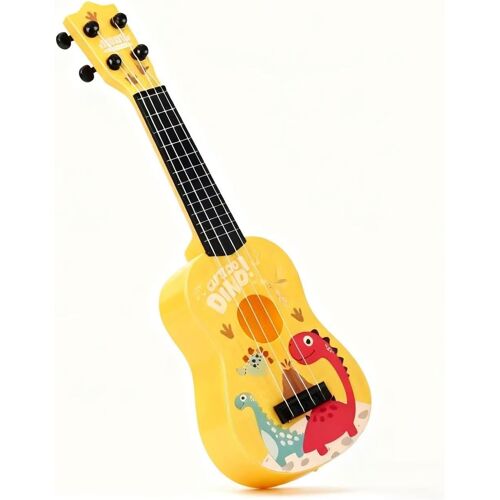 Kalanka-42cm Guitare Enfant Guitares Et Instruments À Cordes Pour Enfants, Guitare Ukulélé Pour Enfants Avec 4 Cordes Ajustables (Jaune)