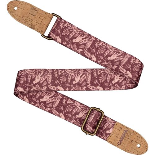 Kalanka-Sangle De Guitare Végétalienne - Mauve Birds - Colorée Et Respectueuse Des Animaux - Pour Guitares Et Ukulélés