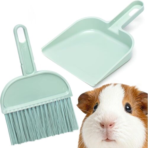 KALANKA-Cage Cochon d'Inde Brosse Kit Mini Pelle et Balayette pour Lapin/Hamster/Petits Animaux Dustpan and Brush