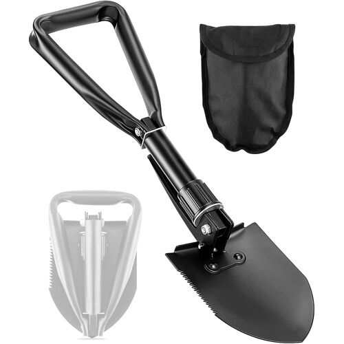 Kalanka-Pelle À Creuser, 47 Cm, Légère Et Pliable, En Acier À Haute Teneur En Carbone, Truelles De Creusement, Pour Camping, Randonnée, Voiture, Urgence, Maison, Jardin