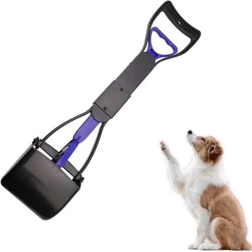 Kalanka-45 Cm Pelle À Crotte Pour Chien En Plastique, Noir, Pliable Et Ergonomique, Idéale Pour Enlever Les Excréments De Chien Et De Chat