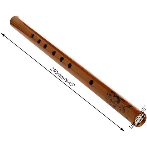 Kalanka-Flûte En Bambou, Flûte Traditionnelle À 6 Trous, Instrument À Vent De Musique Chinois Fait À La Main, Clé En Bois