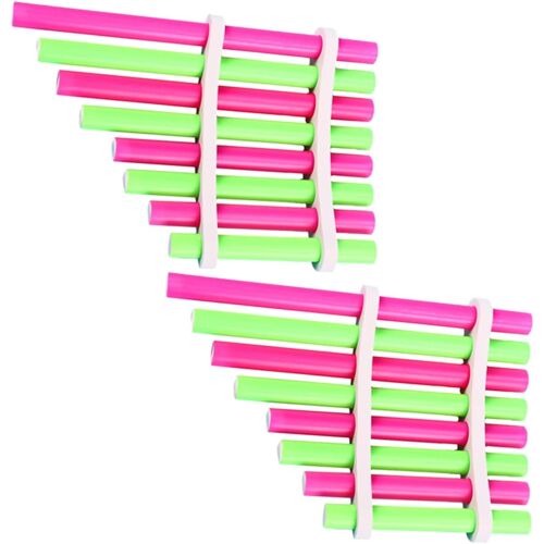 Kalanka-Lot De 2 Flûtes De Pan Colorées Faites Maison Pour Étudiant, Science, Expérience