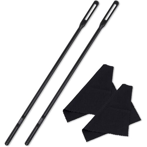 Kalanka-Lot De 2 Kits De Nettoyage De Flûte, Tige De Nettoyage De Flûte À Bec Et Chiffon, Bâton De Nettoyage De Flûte À Bec, Outils D'entretien De Flûte À Bec Pour Piccolo, Instruments À Vent En Bois
