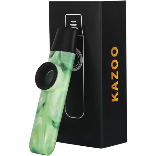 Kalanka-Kazoo De Style Jade, Son Réglable, Résine Abs Professionnelle, Kazoo Avec Cinq Membranes De Flûte Et Boucle Pour Les Passionnés De Musique (Vert)