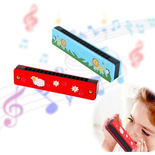 Kalanka-2pcs Harmonica Débutant, Harmonica De Bande Dessinée Pour Enfants, Pour Débutants,Enfants,Étudiants,Adultes,Joueurs Professionnels,16 Trous