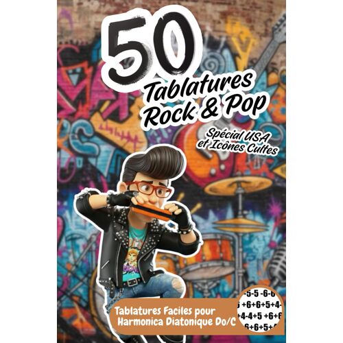 Kalanka-50 Tablatures Rock & Pop : Spécial Harmonica Diatonique Do (C) - Les Plus Grands Tubes (Niveau Débutant): Jouez Les Légendes Du Rock, De La Pop Et De ... Le Solfège - Méthode Visuelle Simple