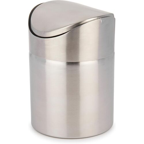 KALANKA-Mini poubelle à dosettes de café / sachets de thé, acier inoxydable, argent