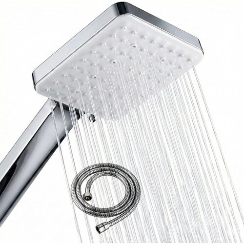 KALANKA-Pommeau de Douche avec Tuyau 1,5 m ¿ Pomme de Douche Main à Haute Pression, 6 Modes de Jet, Raccord Anti-Rouille pour la Plupart des Robinets