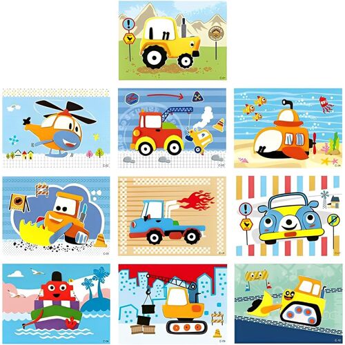 KALANKA-Lot de 10 kits de bricolage pour enfants, autocollants 3D en caoutchouc EVA pour enfants, kit de mosaïque pour enfants, kit de bricolage pour enfants, Pro Astronauto Thema, comme cadeau