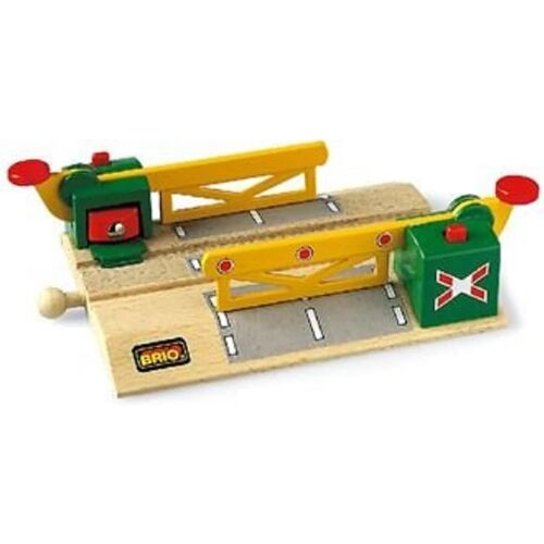 KALANKA-World - 33388 - Passage à Niveau - Accessoire pour Circuit de Train en Bois - Action de Jeu sans Pile - Jouet pour garçons et Filles à partir de 3 Ans