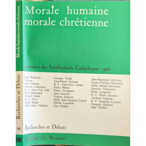 Morale Humaine Morale Chrétienne N°55