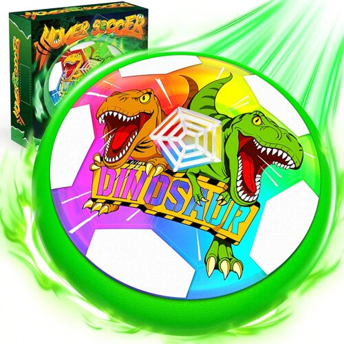 Kalanka-Air Power Football Enfant Dinosaure, Ballon De Foot Avec Lumière Led, Jouet Ballon Garcon Enfant 3-12 Ans, Jeux De Football Intérieur Extérieur, Cadeau De Noël Anniversaire 4 5 6 7 8 9 10 11