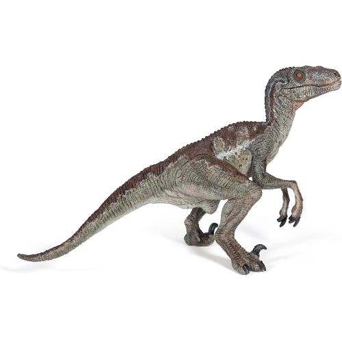 KALANKA-- Figurine Dinosaure Vélociraptor - Jouet Enfant 3 Ans et Plus - 9,8 x 7 x 9,5 cm - Dinosaure Carnivore Agile Ultra Réaliste - Figurine Peinte à la Main - Collection Crétacé - 55023