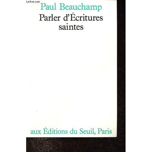 Parler D Ecritures Saintes.