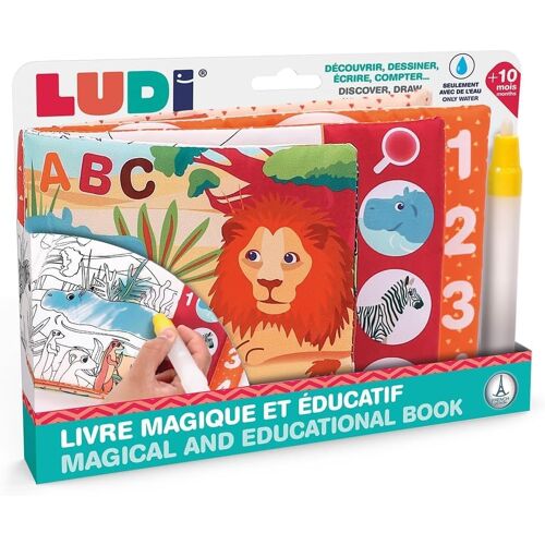 KALANKA-LUDI - Livre Magique et Éducatif - Livre d'Activités - Coloriage Magique à l'eau - Découvrir Les Formes, Les Chiffres, Les Lettres - Dès 10 Mois, Vert