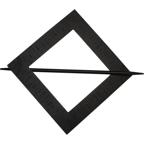 KALANKA-GARDINIA Pince Décorative Uranus avec Baguette, Support de Fronces pour Rideaux pour décorer/froncer des Tissus et des Rideaux, Dimensions extérieures Ø 14,5 cm, Métal, Noir