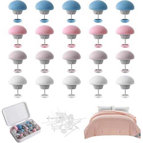Kalanka-20pcs Attaches De Couette, Clips De Housse De Couette, Clips De Fixation Pour Fixer La Couette, Pince Couette Pour Organiser Les Draps, Rideaux, Vêtements En Désordre