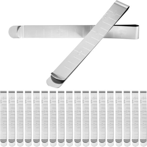 KALANKA-® Lot de 20 Pinces Couture en Acier Inoxydable - Ourlet Clips avec Mesure de 7,6 cm pour Matelassage et Marquage